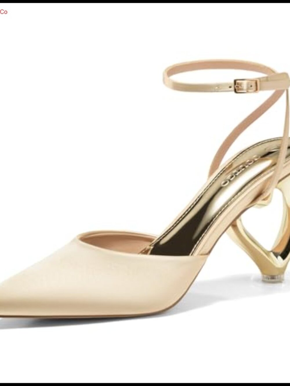 Kitten Heels Pointed Toe Heart Heel Ankle Strap Satin Pumps Wedding Prom Dress